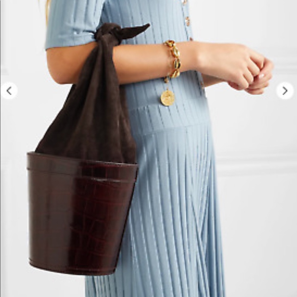 NWT STAUD BRITT CROC Bucket Bag